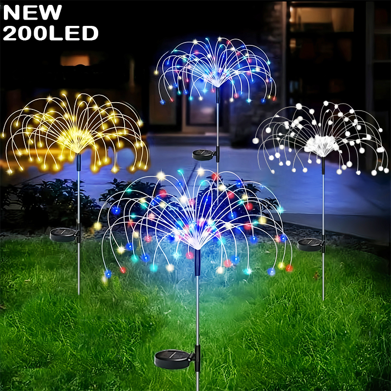 Wired Pathway Light - Solar Garden Lights 200LED Waterproof Outdoor