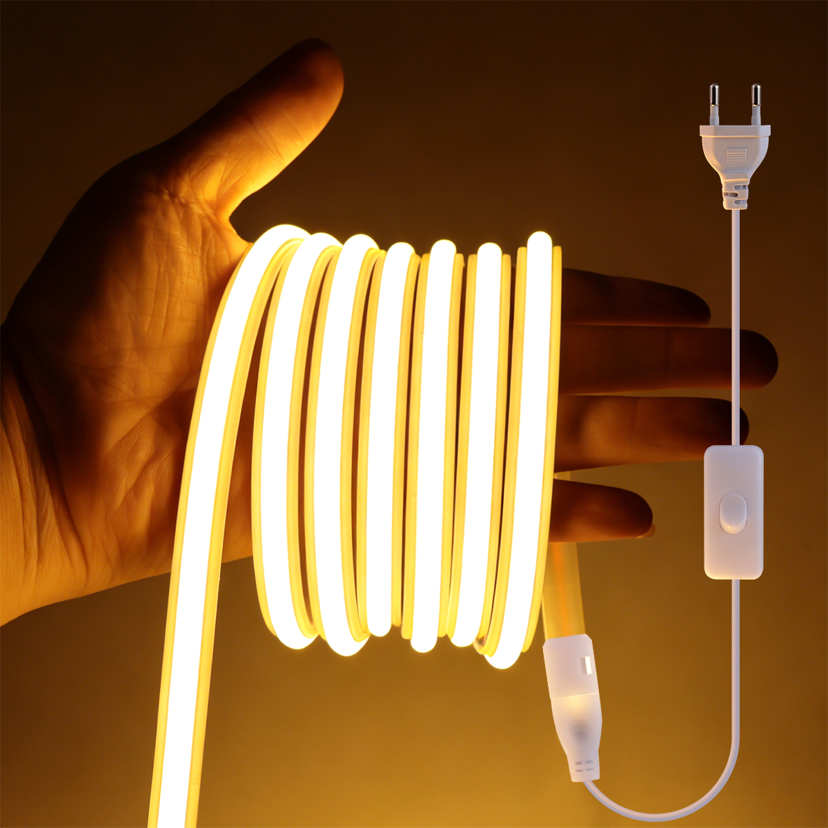 Outdoor Lighting Socket - 220V COB Led Strip High Density
