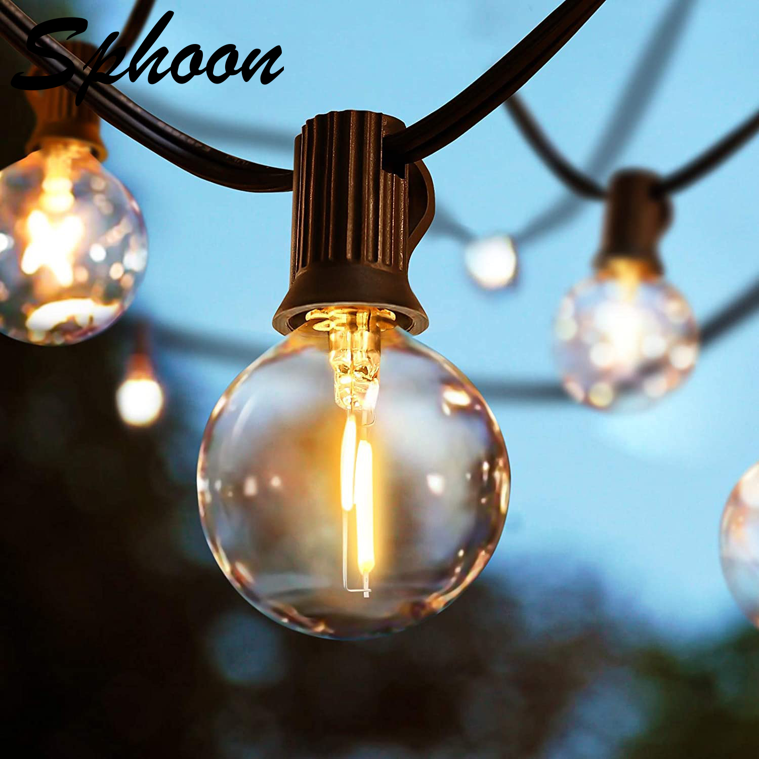 Outdoor Lighting Socket - 25FT 50FT G40 Fairy String Lights