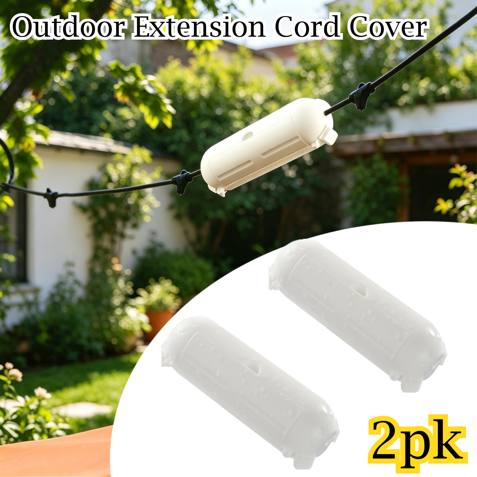 Outdoor Lighting Socket - 2 Pack Waterproof Outdoor Connection Box
