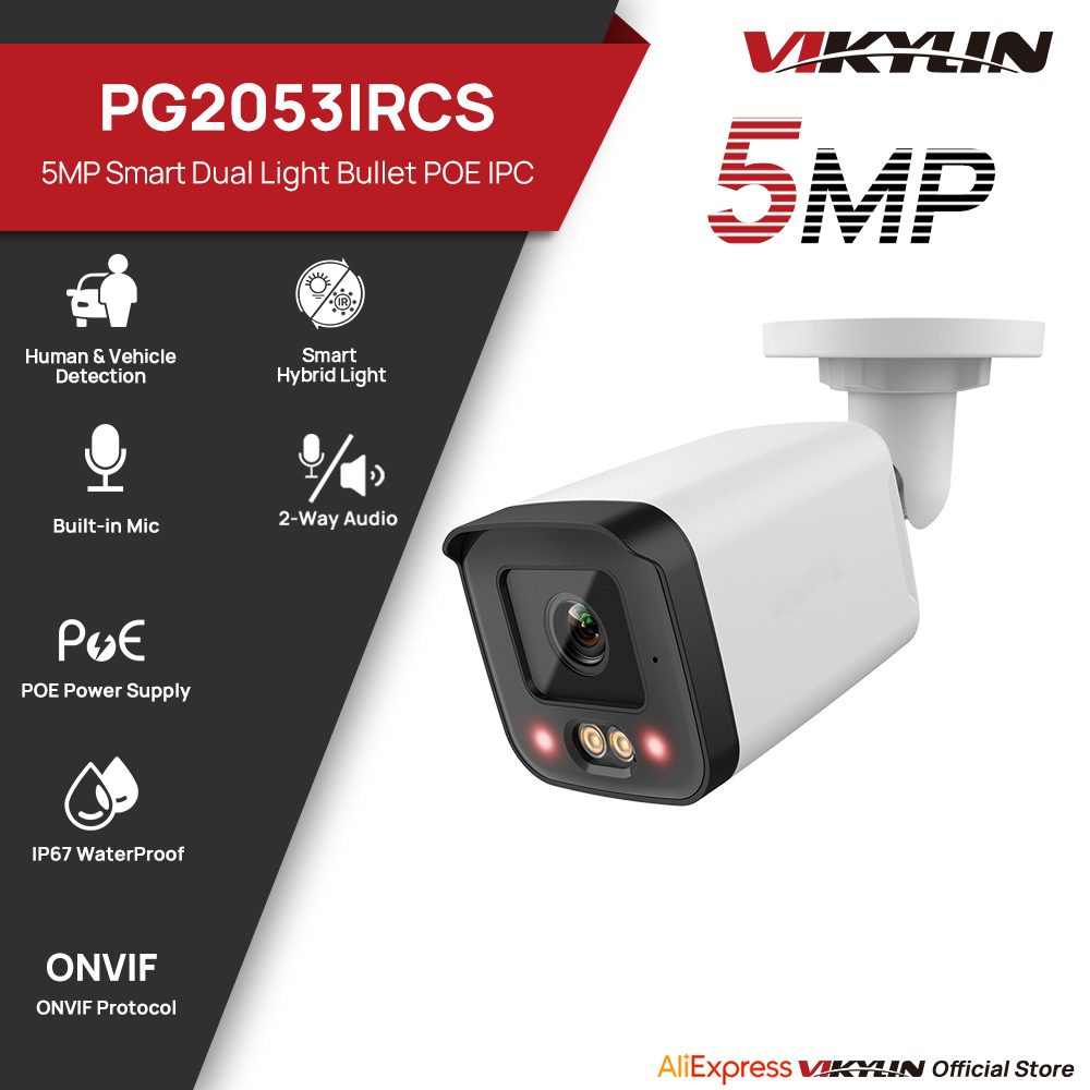 Outdoor Lighting No Electricity - VIKYLIN IP Security Camera 5MP Smart