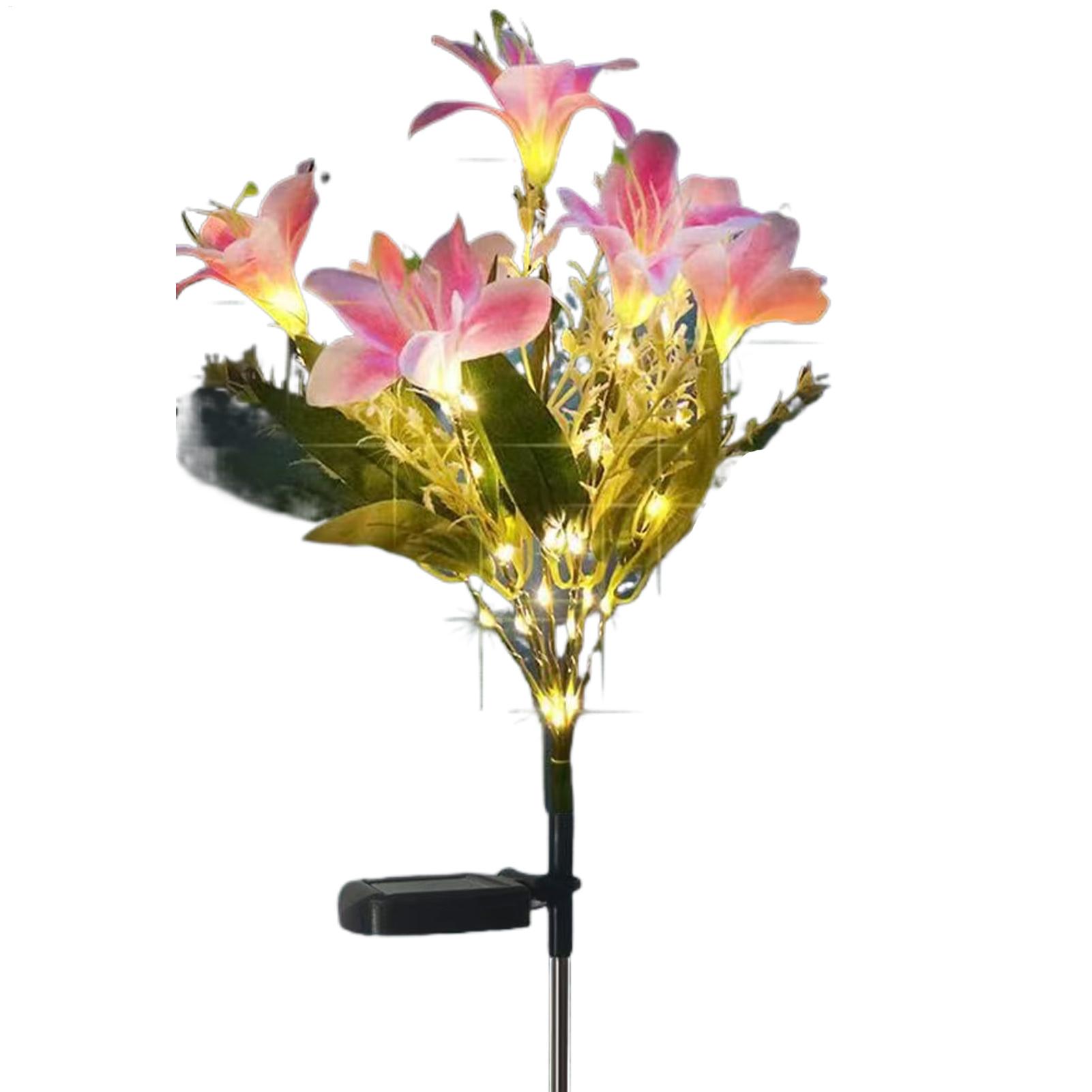 Outdoor Lighting Yard Stakes - Solar Flowers Outdoor Waterproof 7 Head