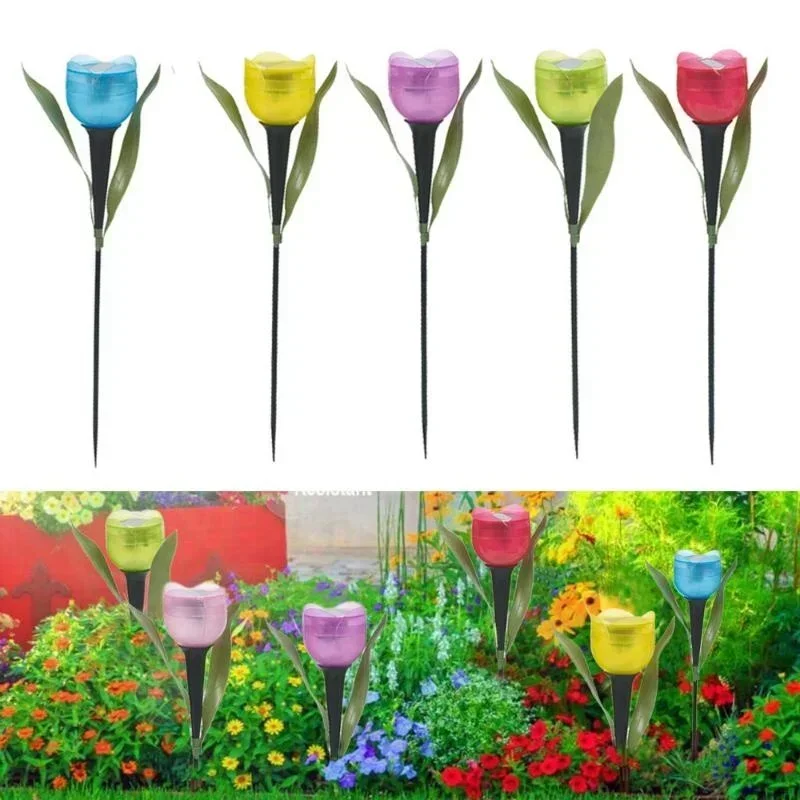 Outdoor Lighting Manufacturers - 1Pcs Garden Tulip Flower Shape LED