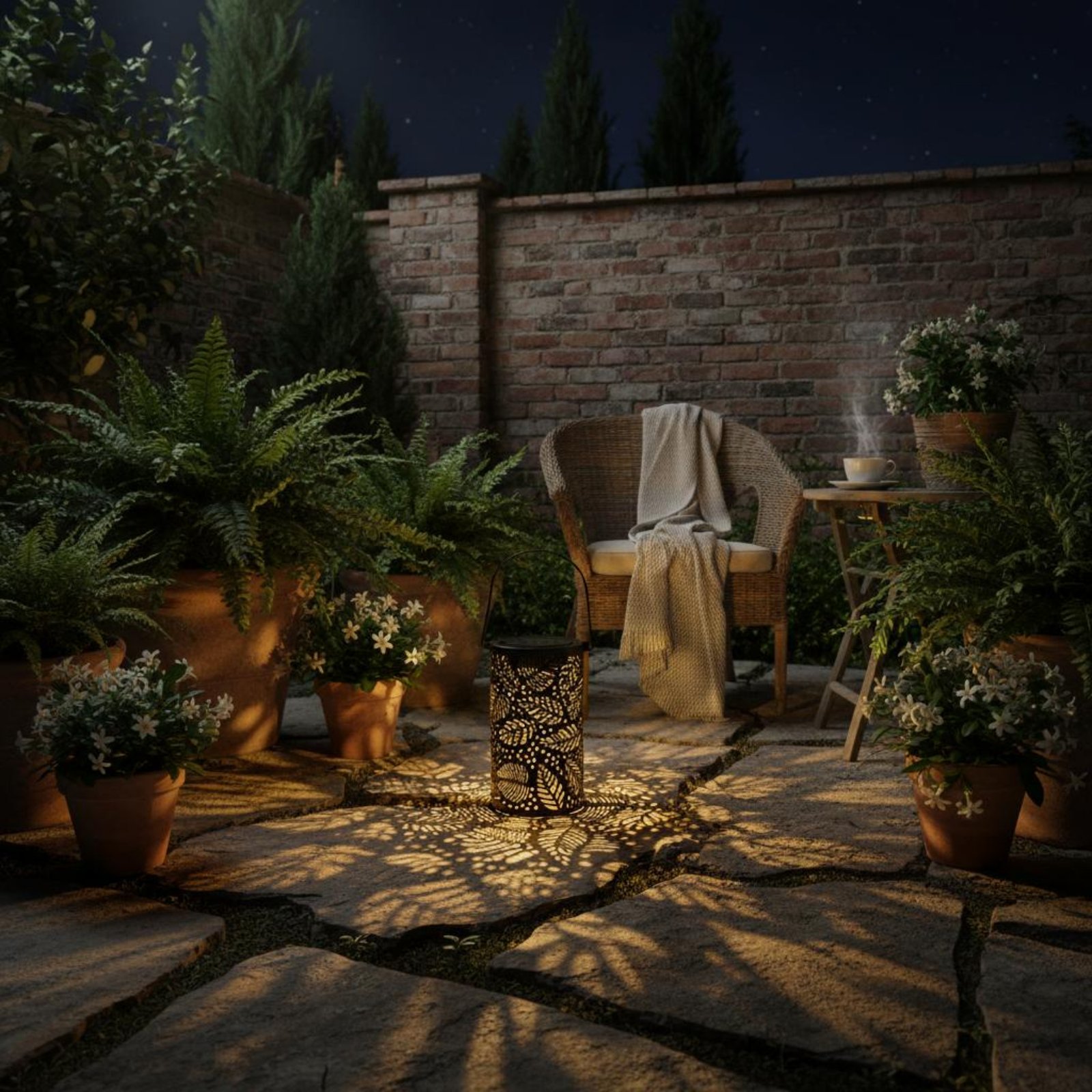Outdoor Lighting On Trees - Tree Pattern Outline Lamp Automatic On/deactivate