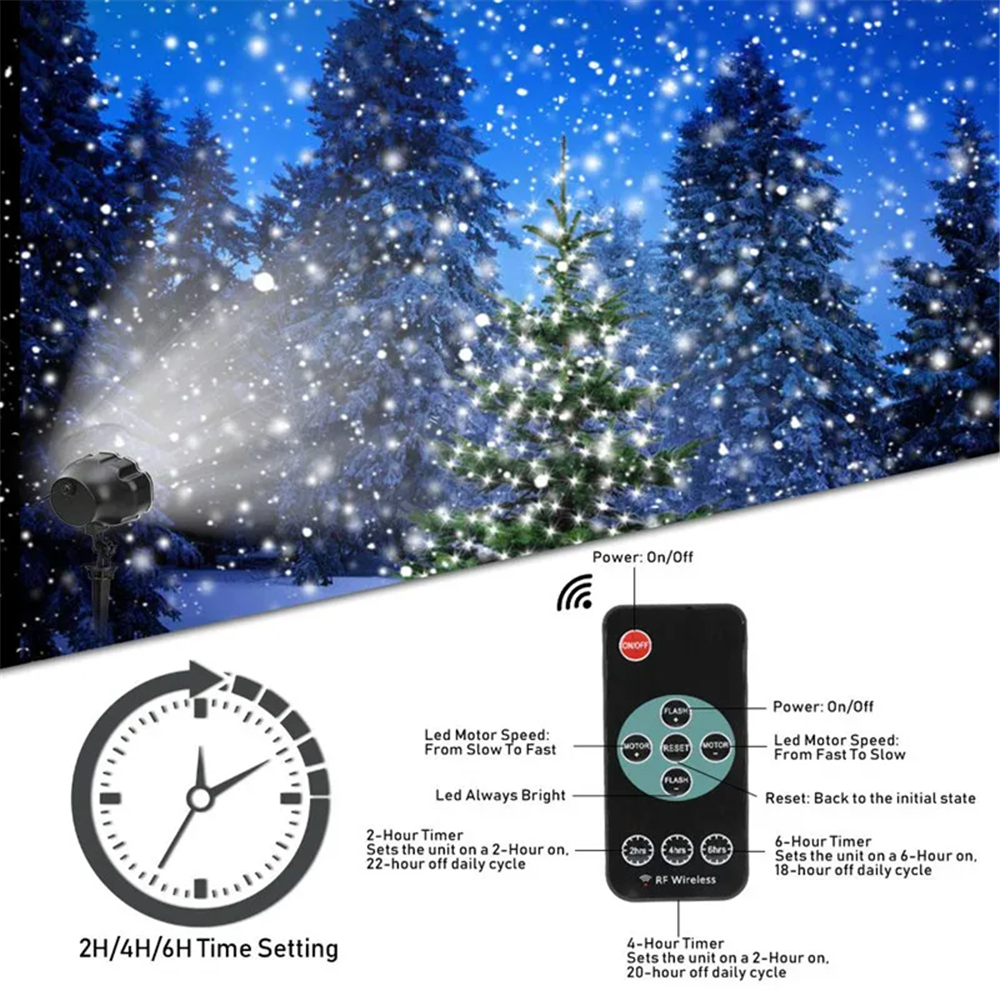DACHAN Snowfall LED Light Proj - огляд і ціна Outdoor Lighting Remote Control