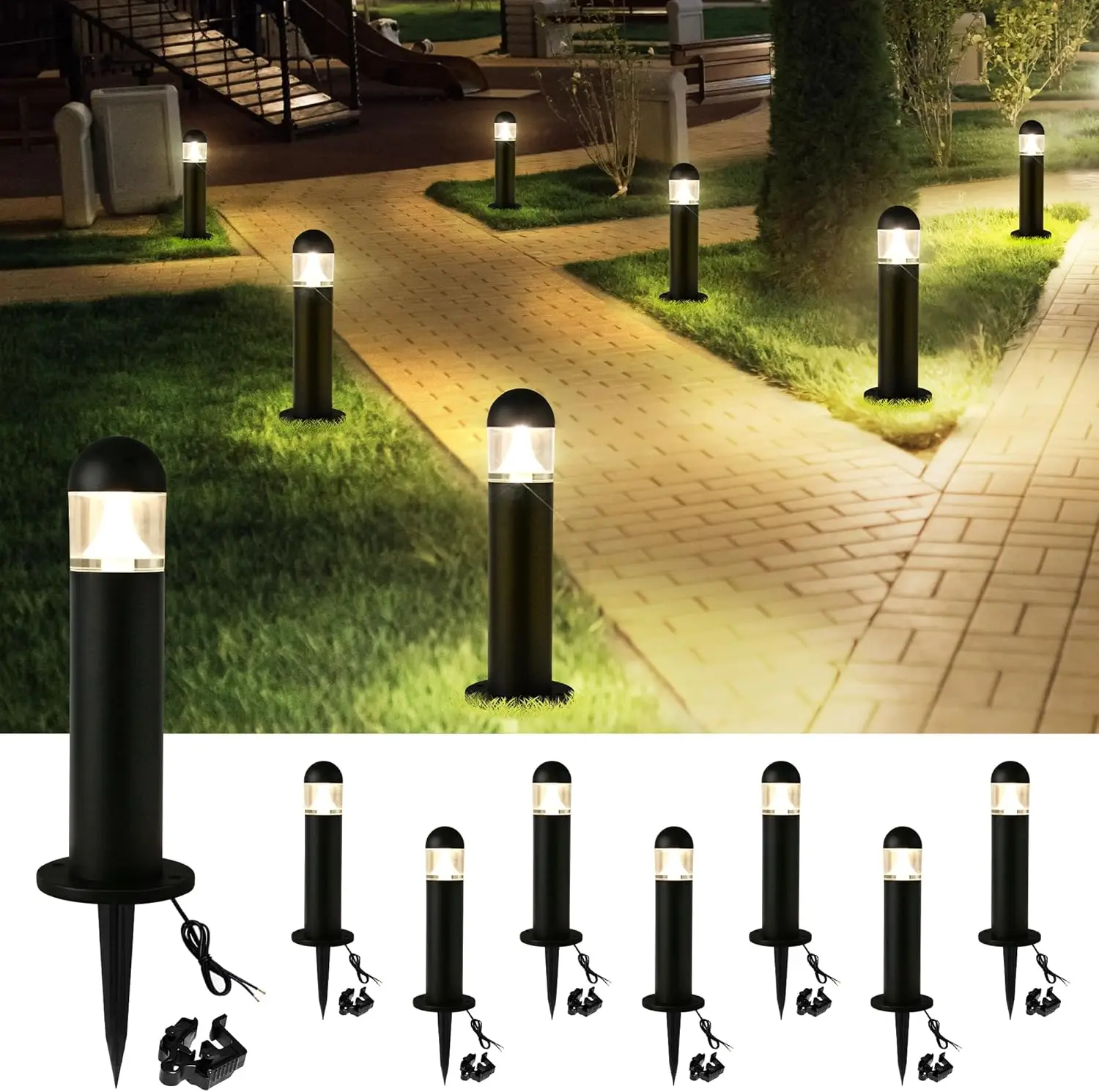 8 Pack Low Voltage Landscape P - огляд і ціна Wired Pathway Light