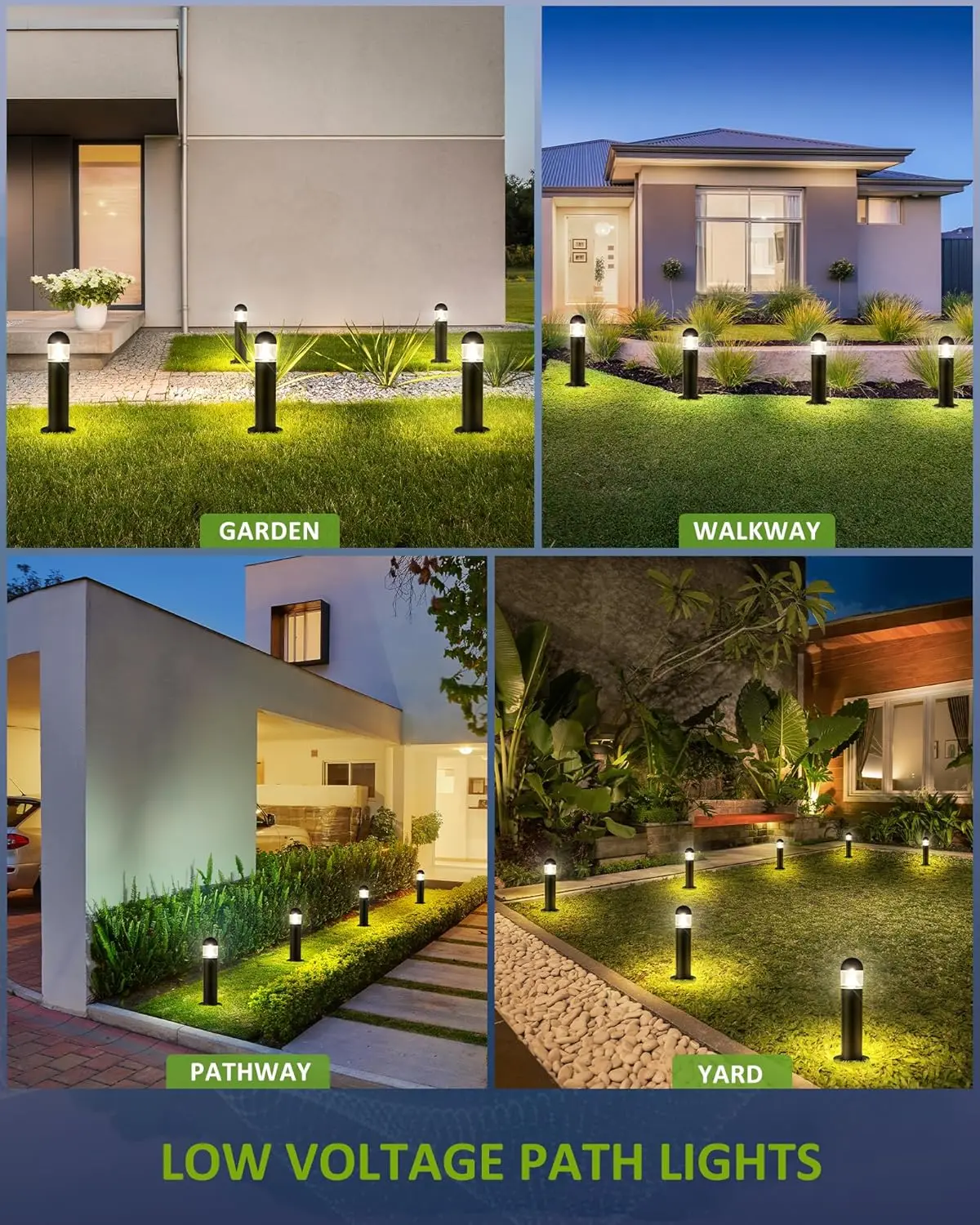 8 Pack Low Voltage Landscape P - огляд і ціна Wired Pathway Light