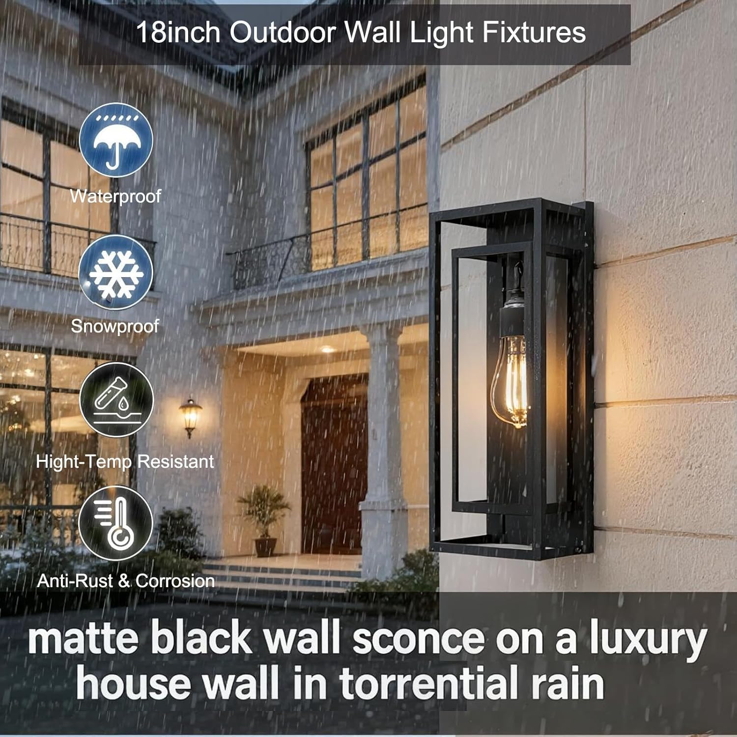 4Pack 18inch Outdoor Wall Ligh - огляд і ціна Outdoor Lighting Socket