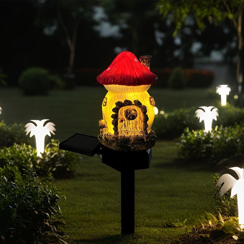 Solar Powered Mushroom Lights  - огляд і ціна Outdoor Lighting Yard Stakes