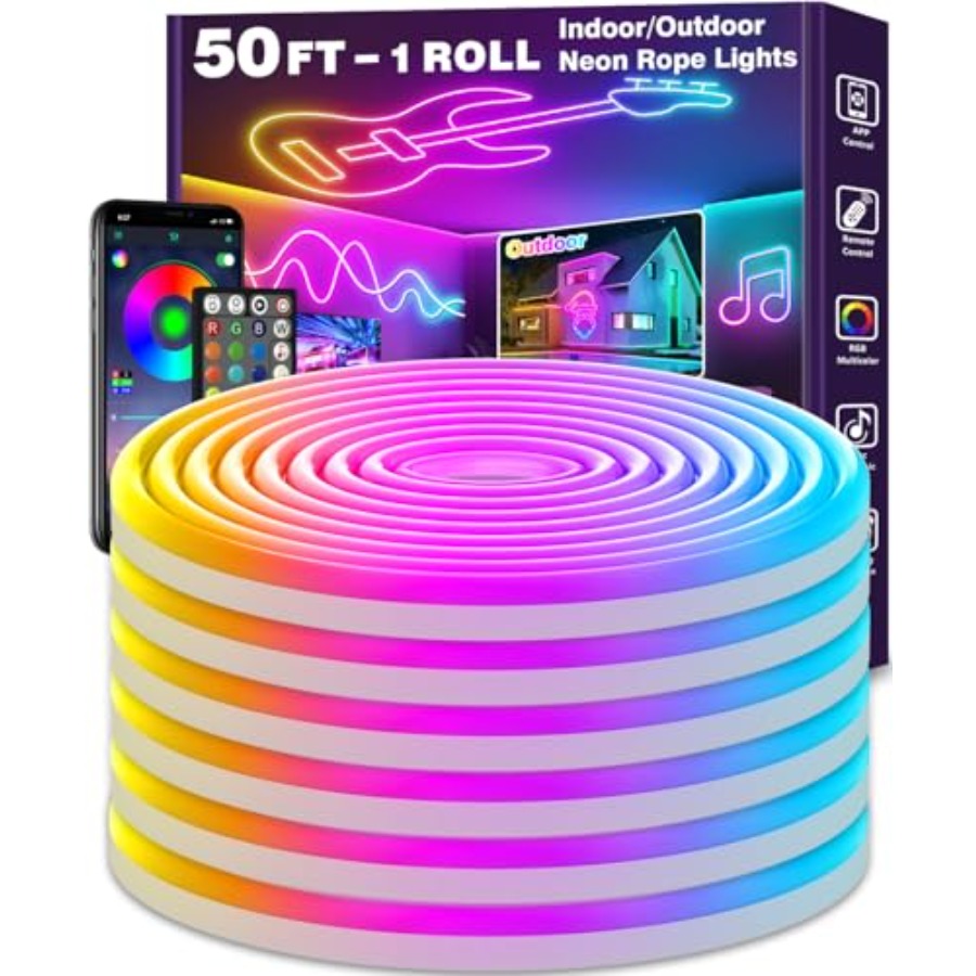 Neon Rope Lights, Flexible Led - огляд і ціна Outdoor Lighting Remote Control