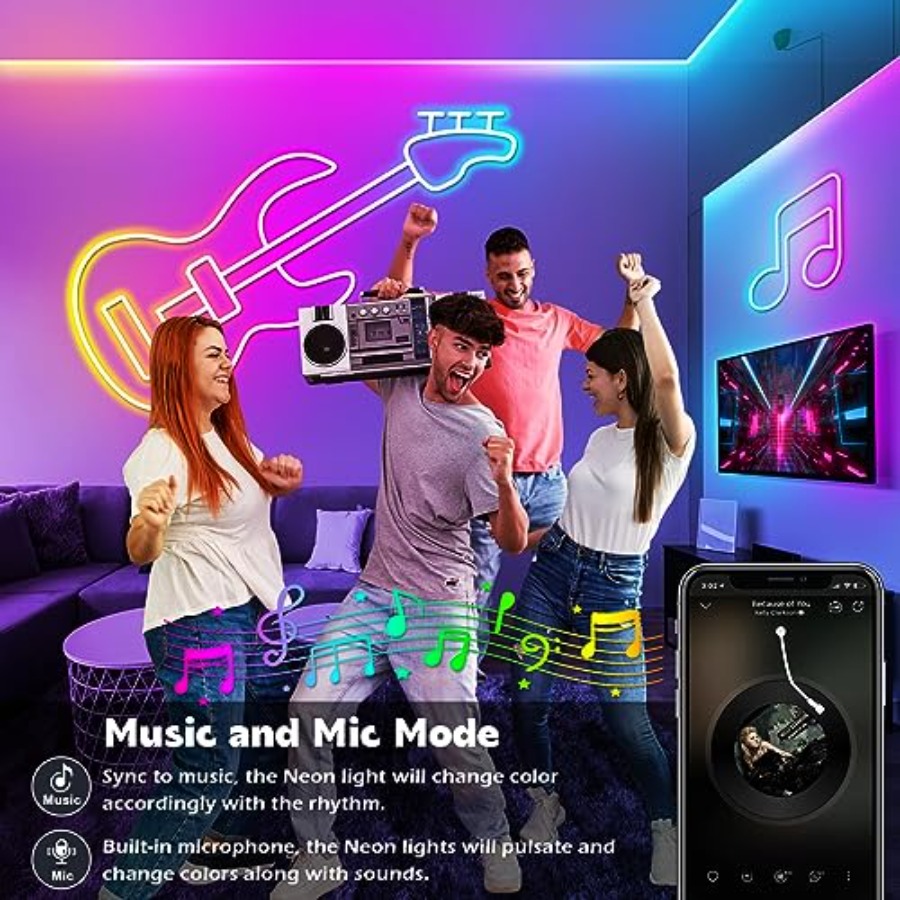 Neon Rope Lights, Flexible Led - огляд і ціна Outdoor Lighting Remote Control