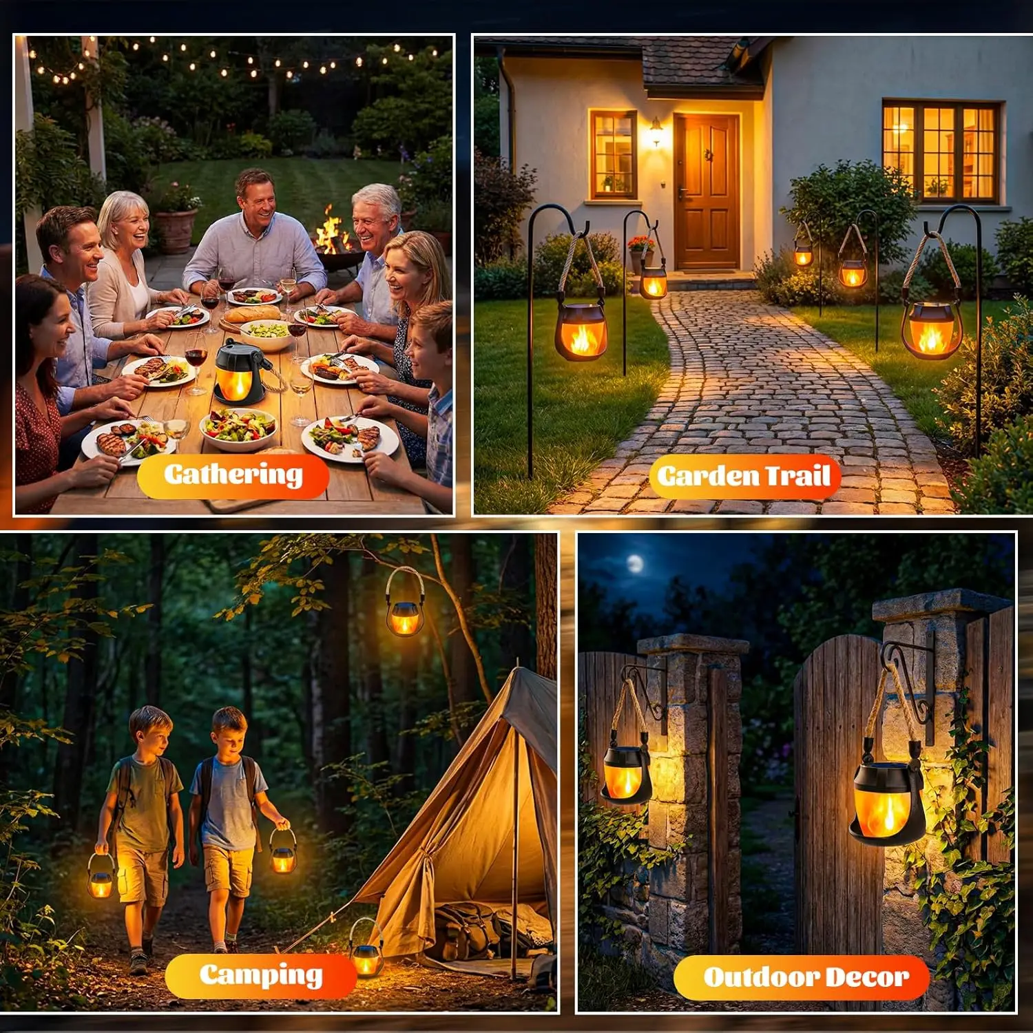 2 Pack Hanging Solar Lanterns  - огляд і ціна Outdoor Lighting On Trees