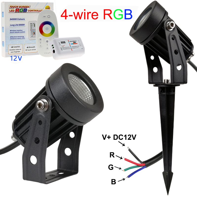 with remote control RGB 4-wire - огляд і ціна Wired Pathway Light