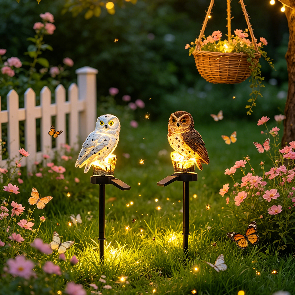 Owl Solar Light, Resin Owl Gro - огляд і ціна Zinc Outdoor Lighting