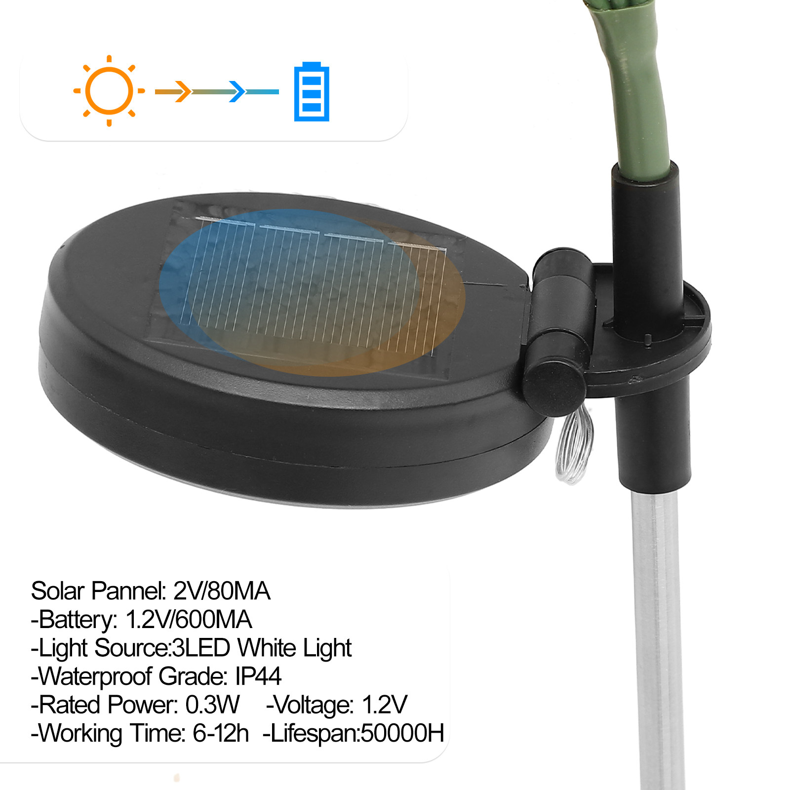 Solar Powered 7-Head Rose Flow - огляд і ціна Outdoor Lighting Yard Stakes