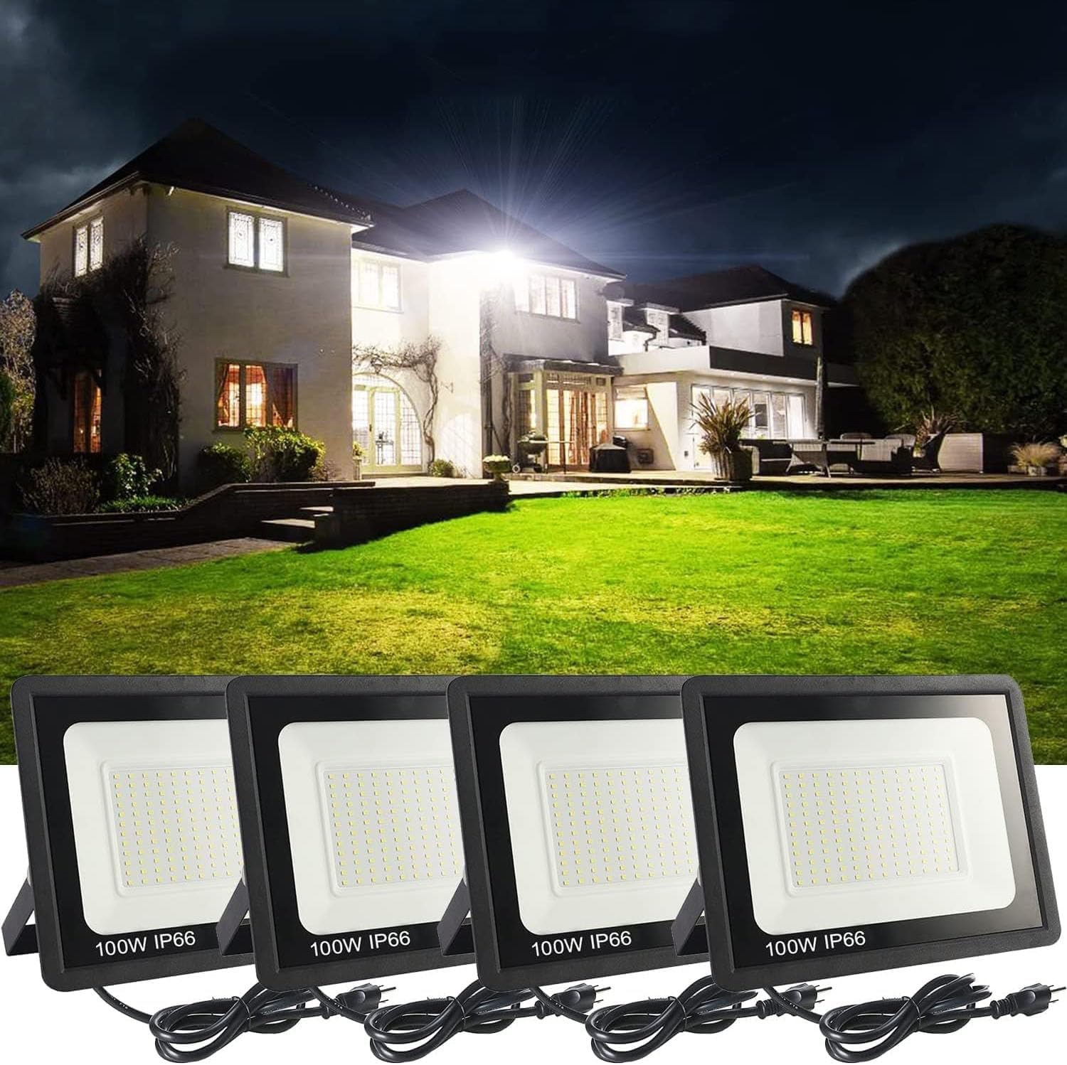 100W LED Flood Light, 11000lm  - огляд і ціна Outdoor Lighting Led