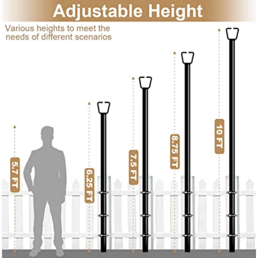 10Feet Deck String Light Poles - огляд і ціна String Light Bistro