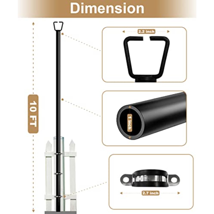 10Feet Deck String Light Poles - огляд і ціна String Light Bistro
