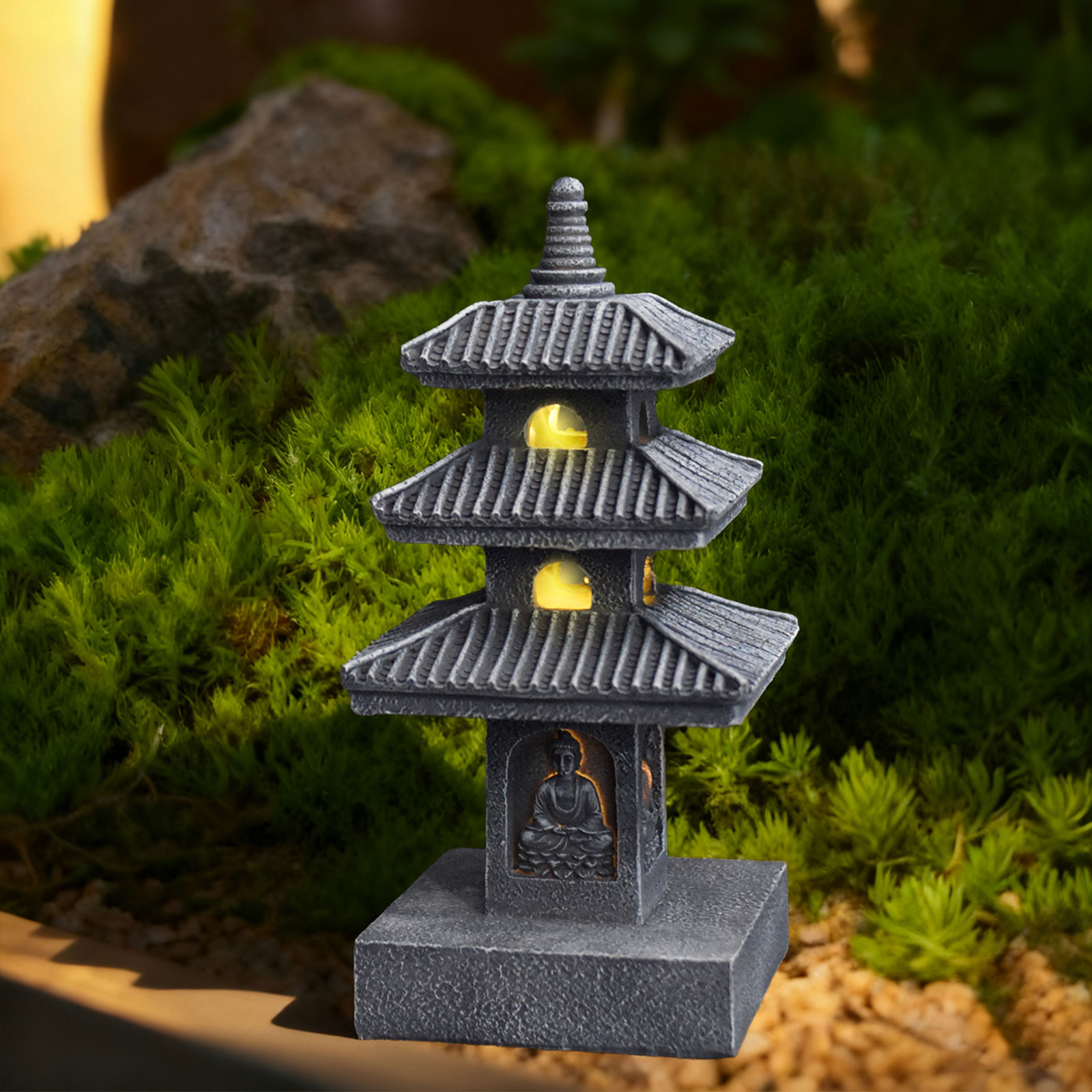 Solar Pagoda Lantern Garden St - огляд і ціна Outdoor Lighting Driveway