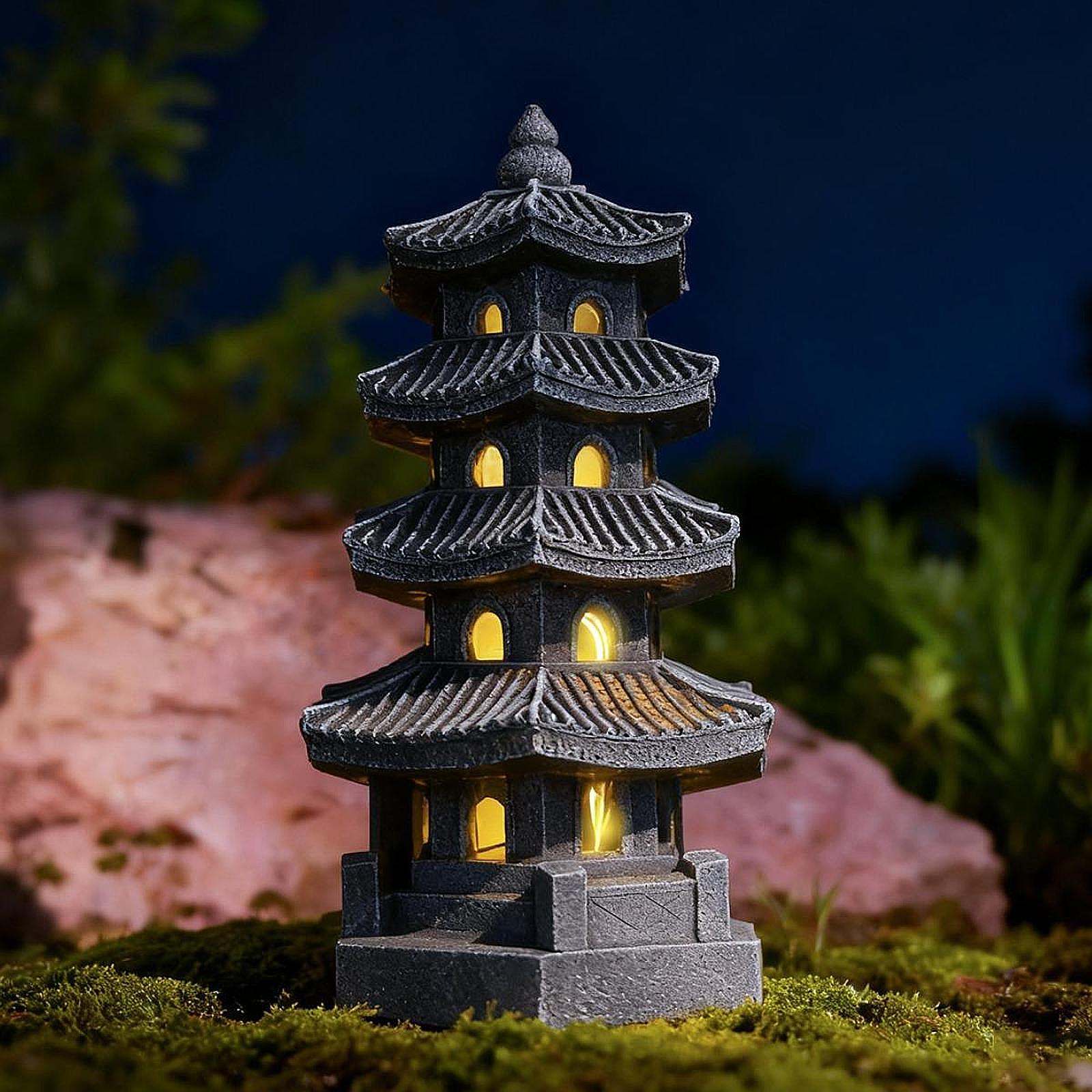 Solar Pagoda Lantern Garden St - огляд і ціна Outdoor Lighting Driveway