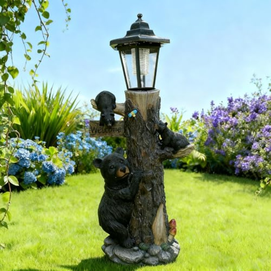 Outdoor garden bear statue wit - огляд і ціна Outdoor Lighting On Trees