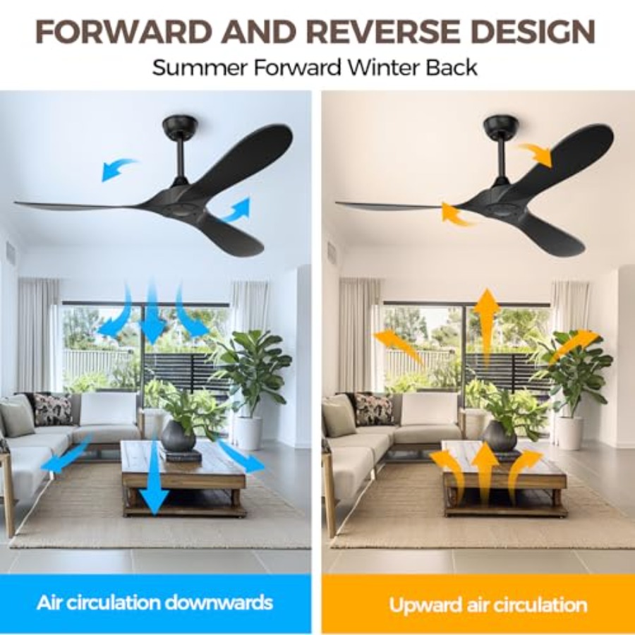 Black Outdoor Ceiling Fan, 52  - огляд і ціна Outdoor Lighting Remote Control
