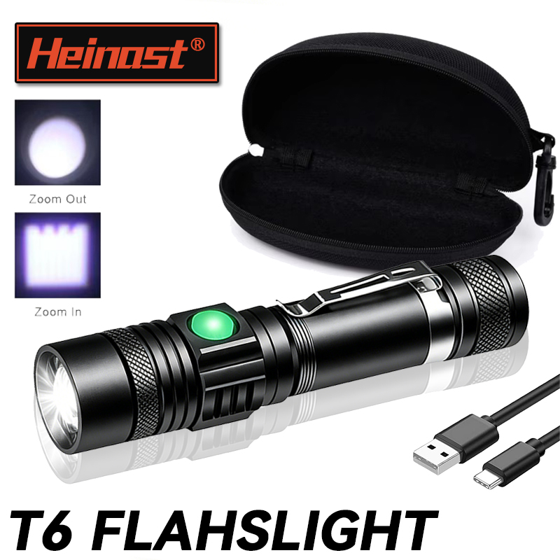 T6 LED Rechargeable Flashlight - огляд і ціна Zinc Outdoor Lighting