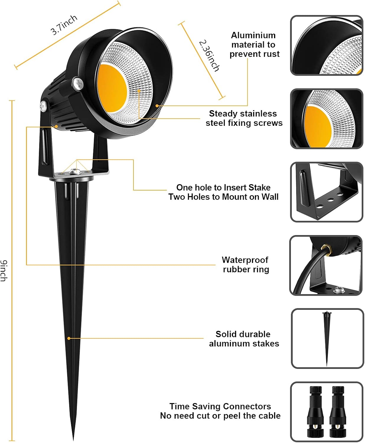 10W LED Landscape Lights with  - огляд і ціна Outdoor Lighting Led