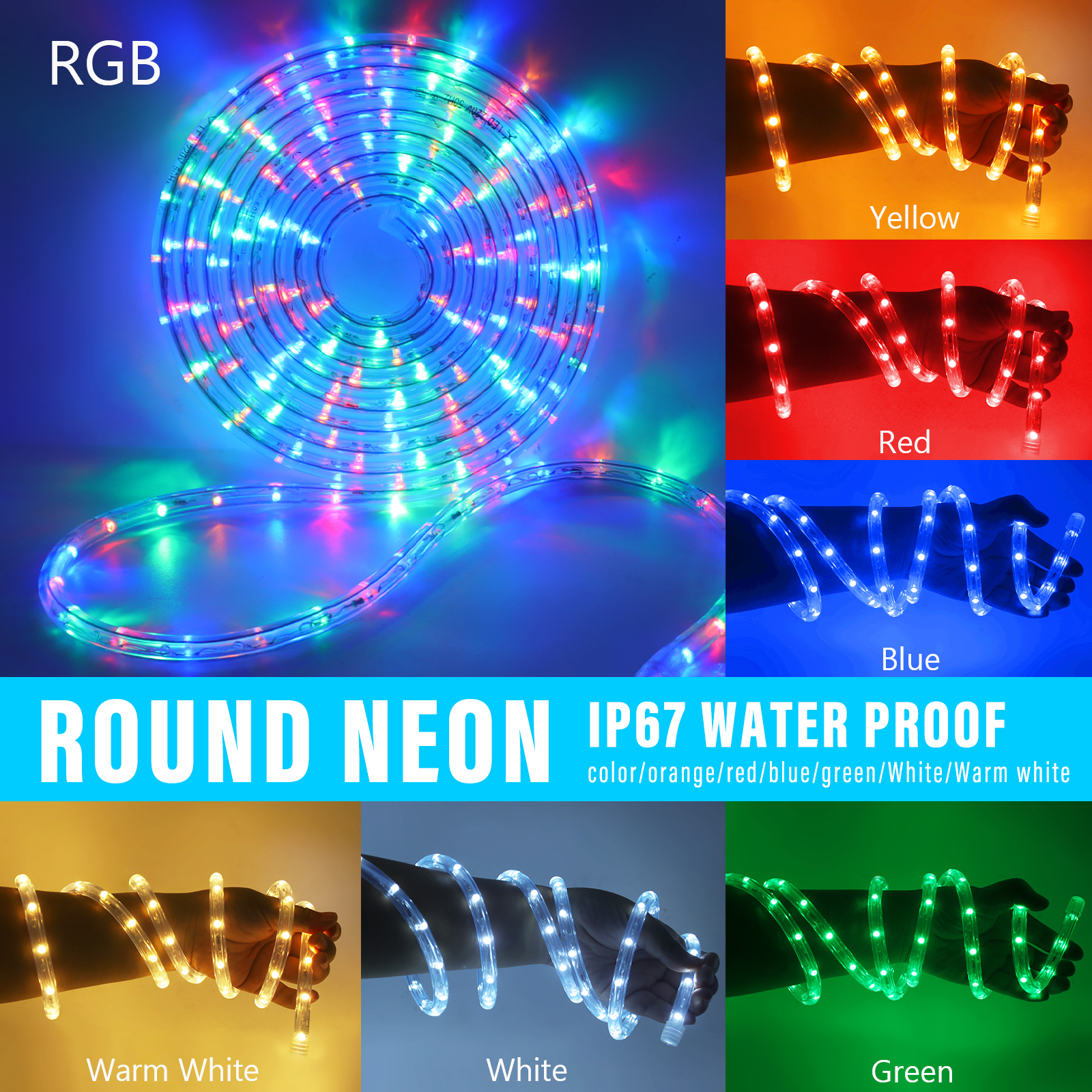 360 Neon Strip Light AC 220V R - огляд і ціна Outdoor Lighting Socket