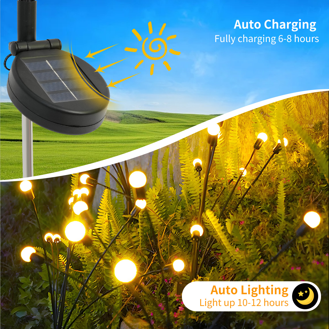 8-Head Solar Firefly Lights Pa - огляд і ціна Wired Pathway Light