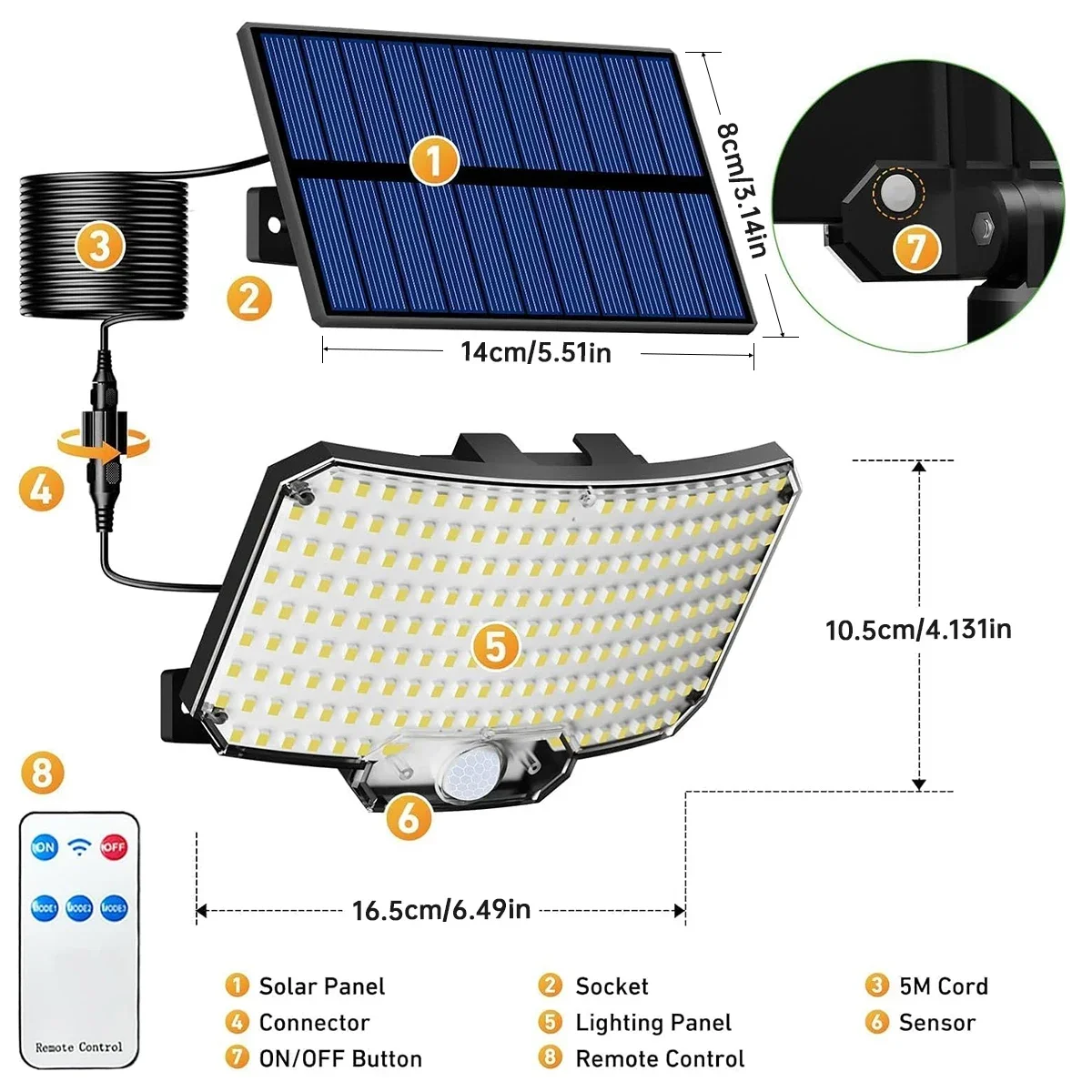 234LED Solar Outdoor Lights Mo - огляд і ціна Outdoor Lighting Wall