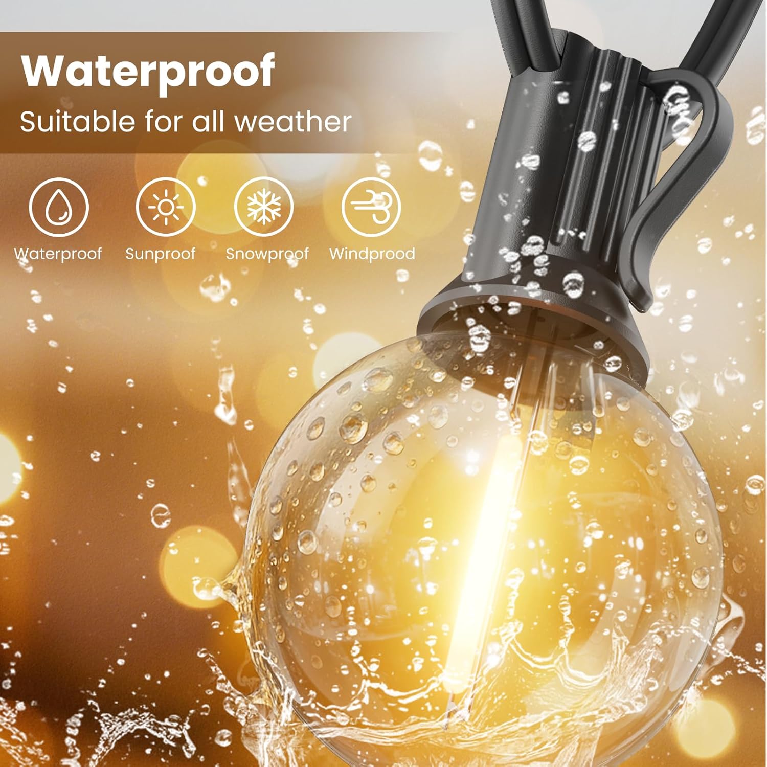 300FT Outdoor String Lights, G - огляд і ціна String Light Bistro