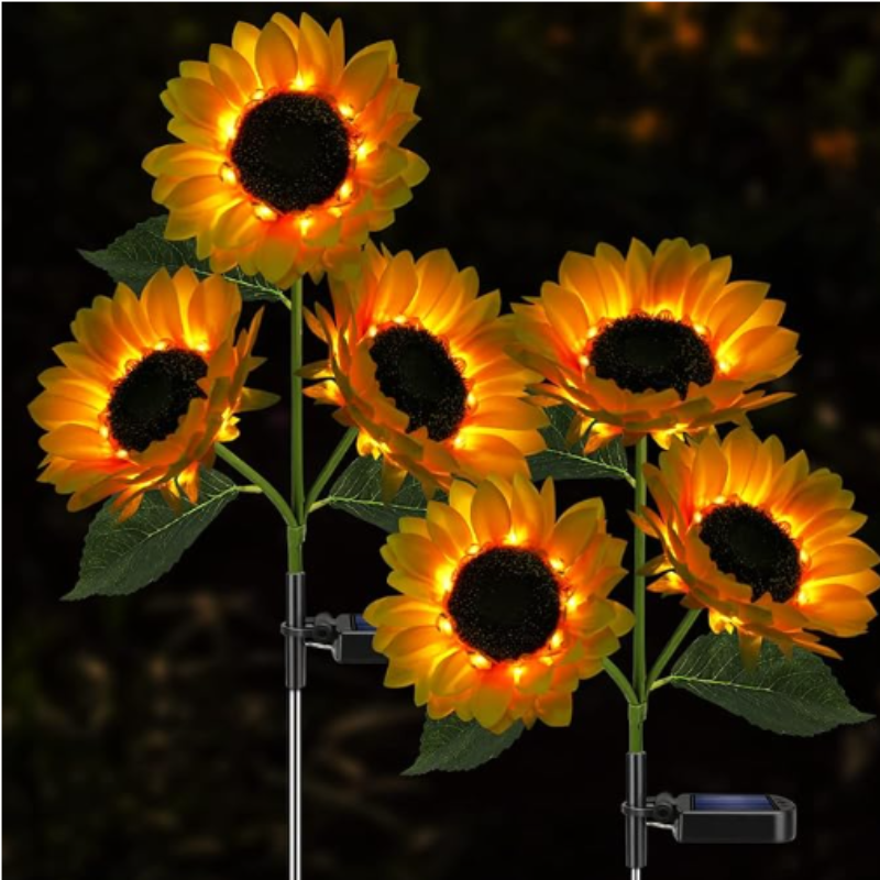 Solar Powered Sunflower Ground - огляд і ціна Outdoor Lighting Yard Stakes