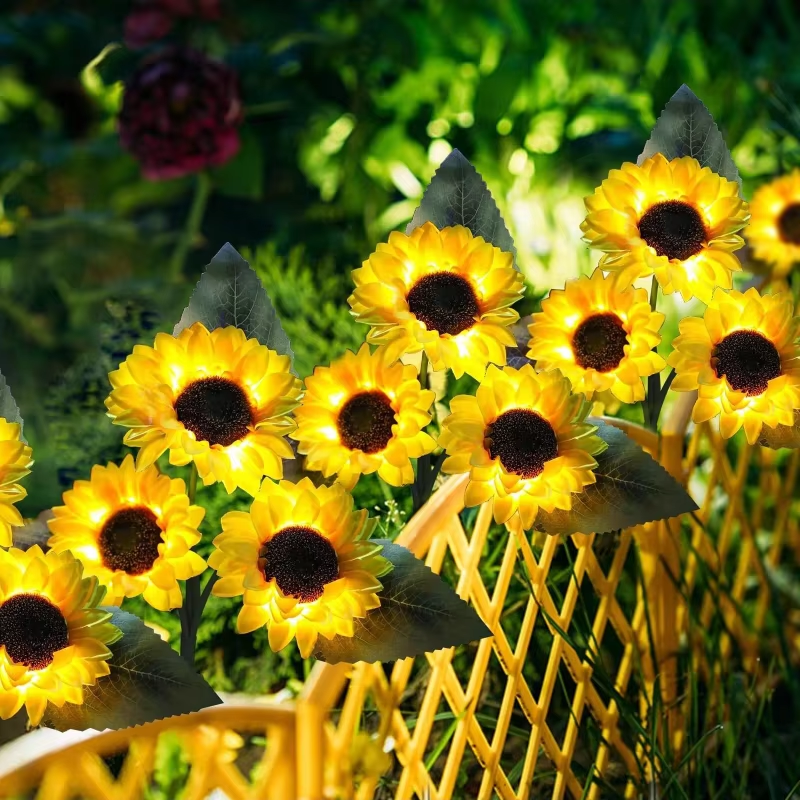 Solar Powered Sunflower Ground - огляд і ціна Outdoor Lighting Yard Stakes