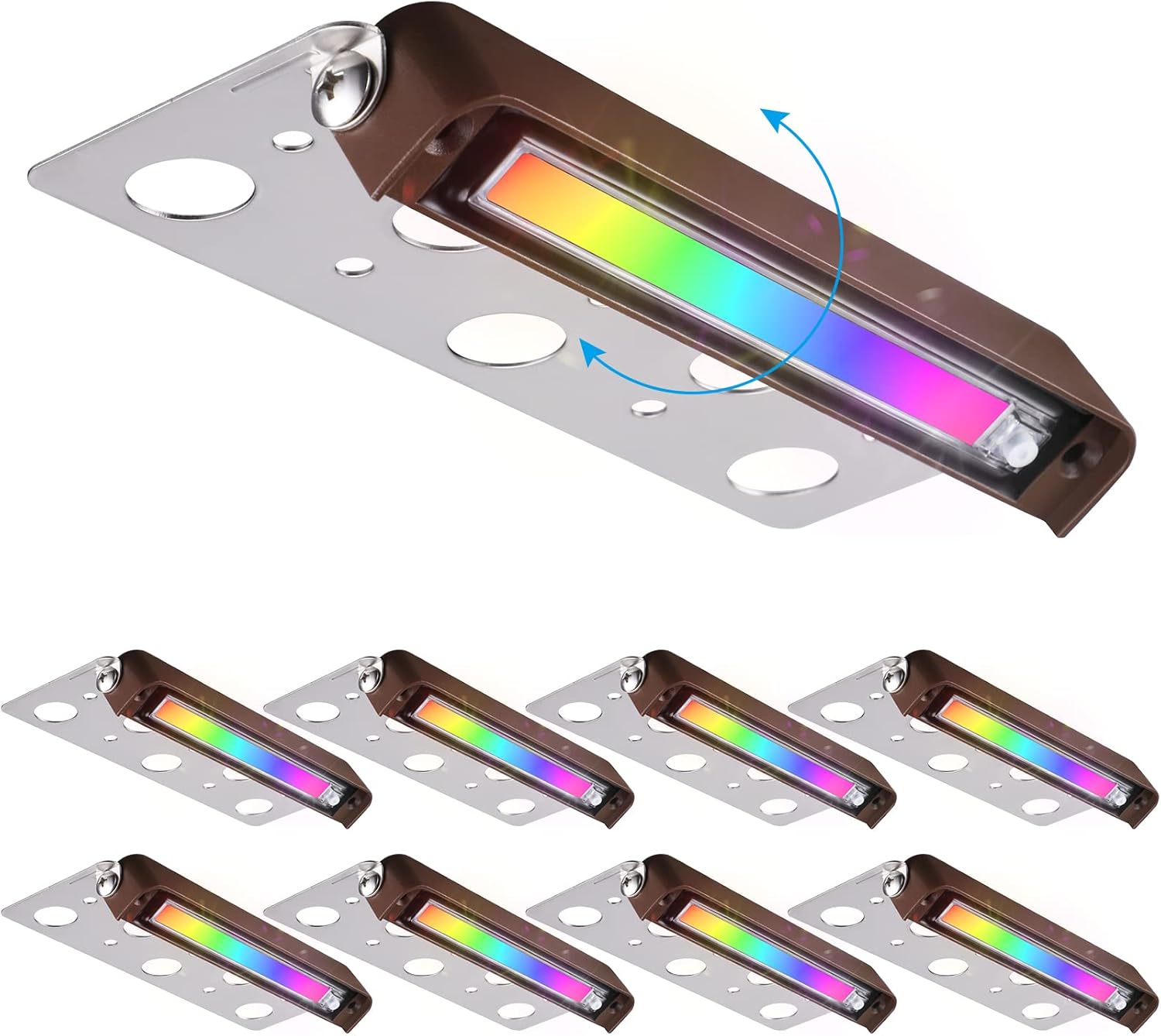 8 Pack RGB 7 Inch 3W LED Retai - огляд і ціна Outdoor Lighting For Steps