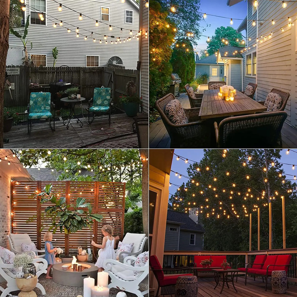 25FT/50FT G40 Clear Globe Bulb - огляд і ціна String Light Bistro