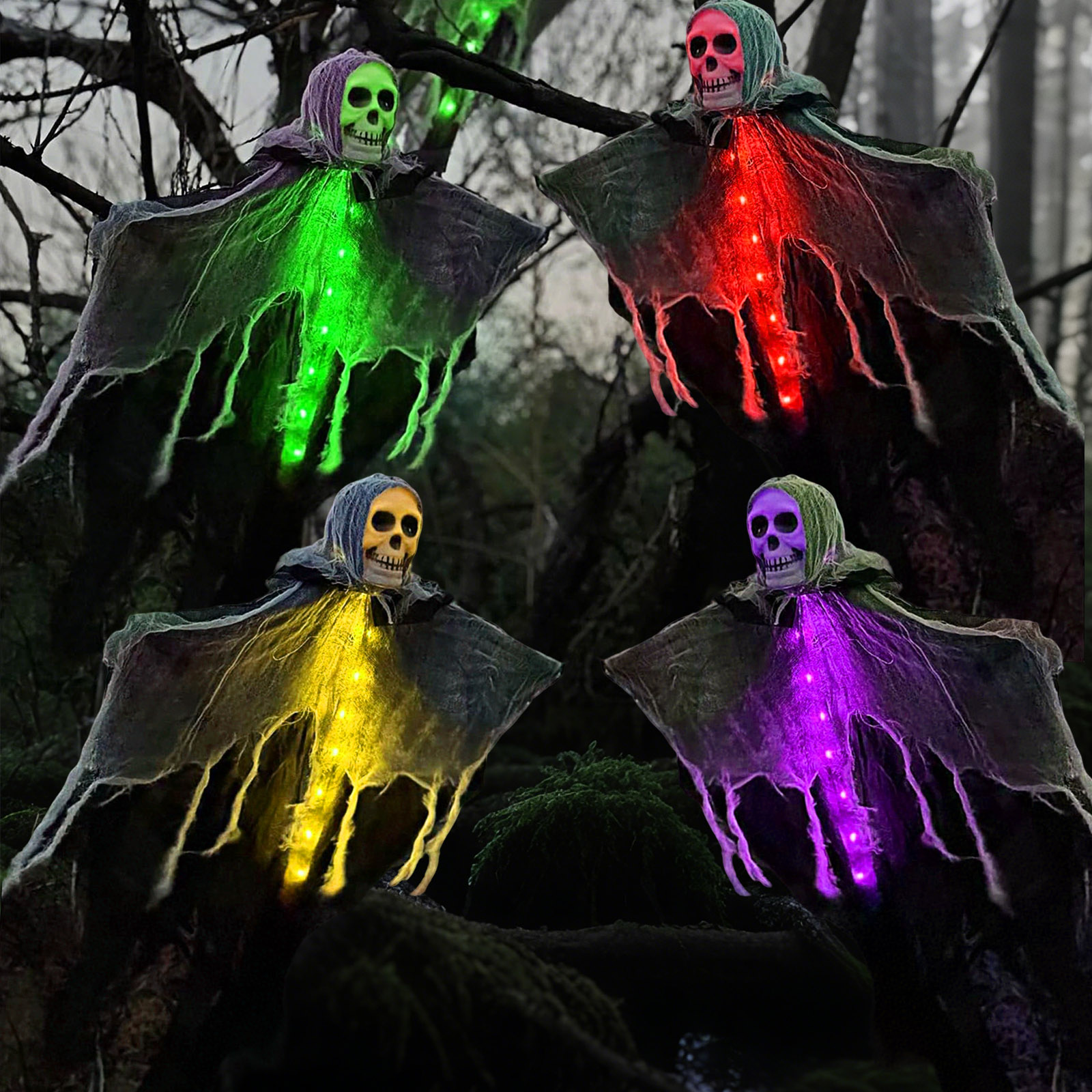 Glowing Scary Ghost Halloween  - огляд і ціна Outdoor Lighting On Trees