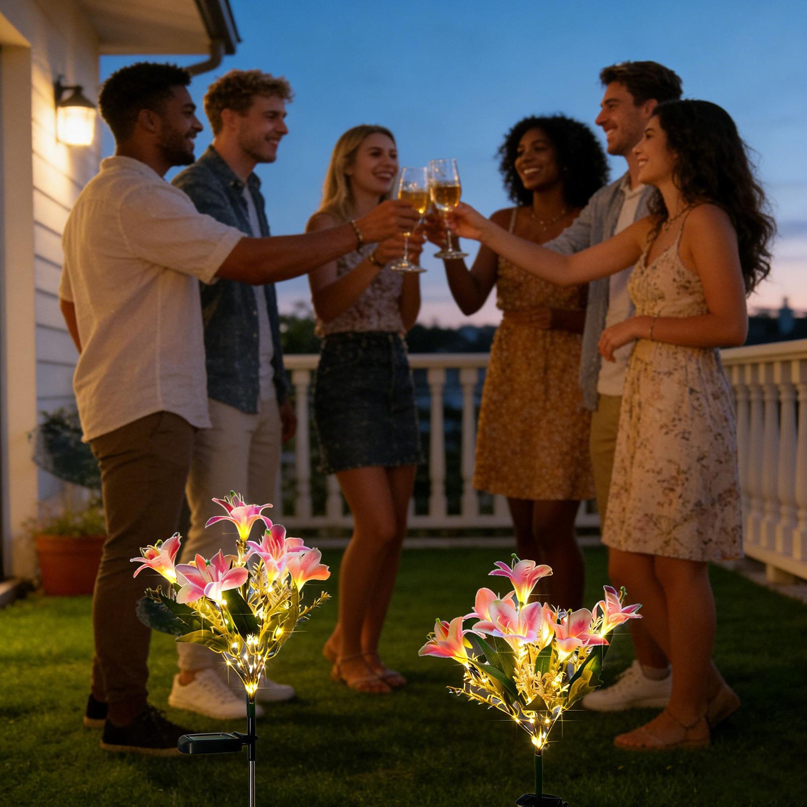 Solar Flower Lights Outdoor 7  - огляд і ціна Outdoor Lighting Yard Stakes