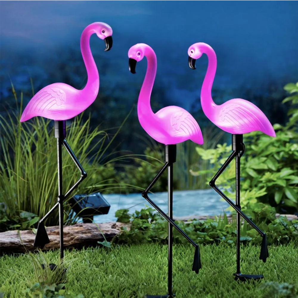 3Pcs Solar Powered Flamingo Gr - огляд і ціна Outdoor Lighting Manufacturers