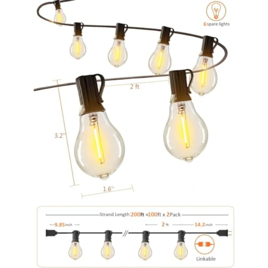 String Lights for Outside Outd - огляд і ціна String Light Bistro