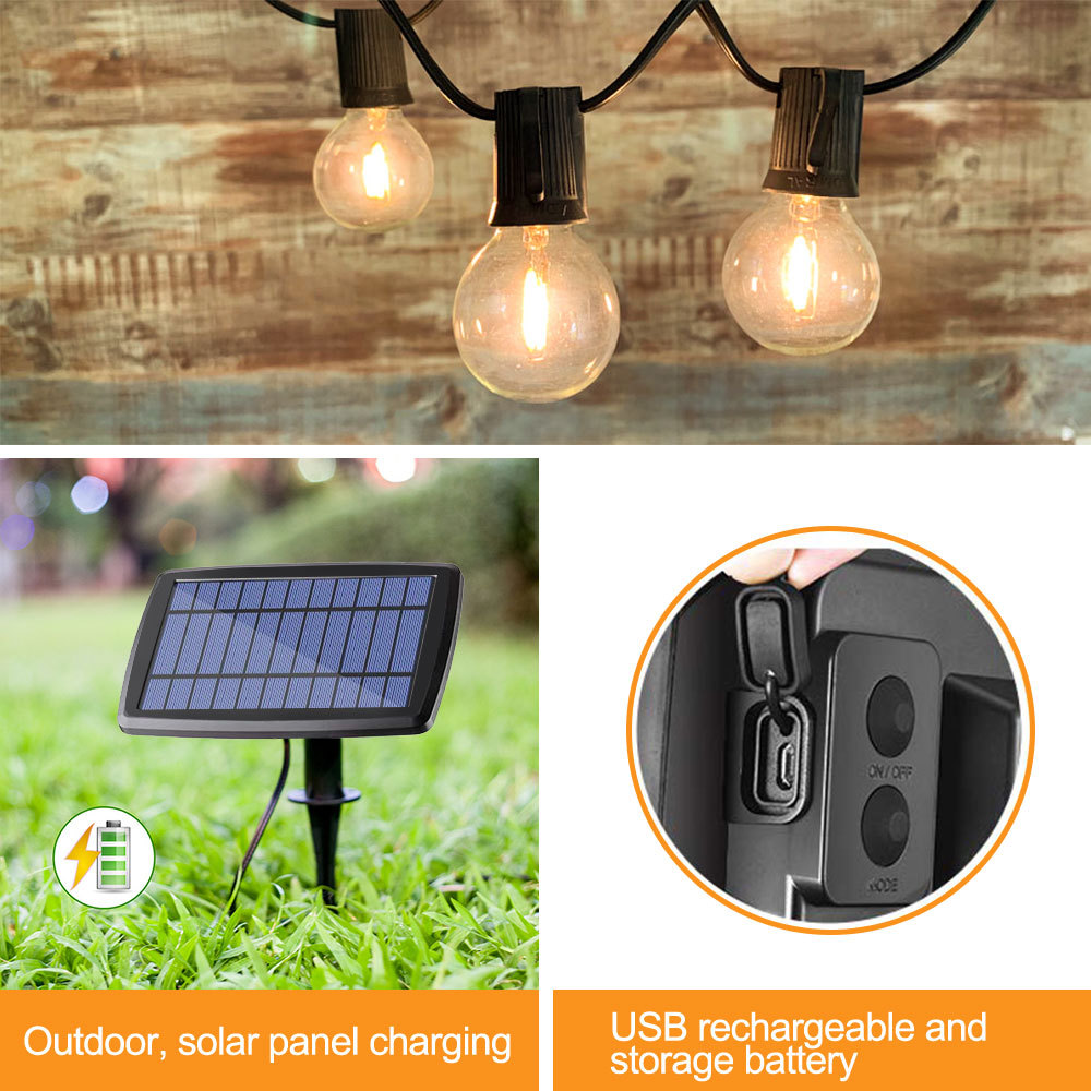 HLZS-G40 Solar Powered Led Lig - огляд і ціна String Light Bistro