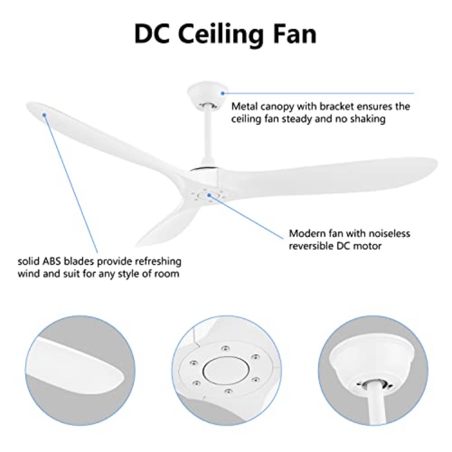 52'' Outdoor Ceiling Fan No Li - огляд і ціна Outdoor Lighting Remote Control