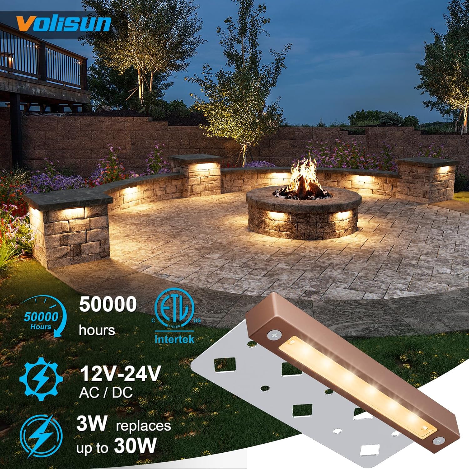 12 Pack 7 Inch Waterproof Cutt - огляд і ціна Outdoor Lighting For Steps