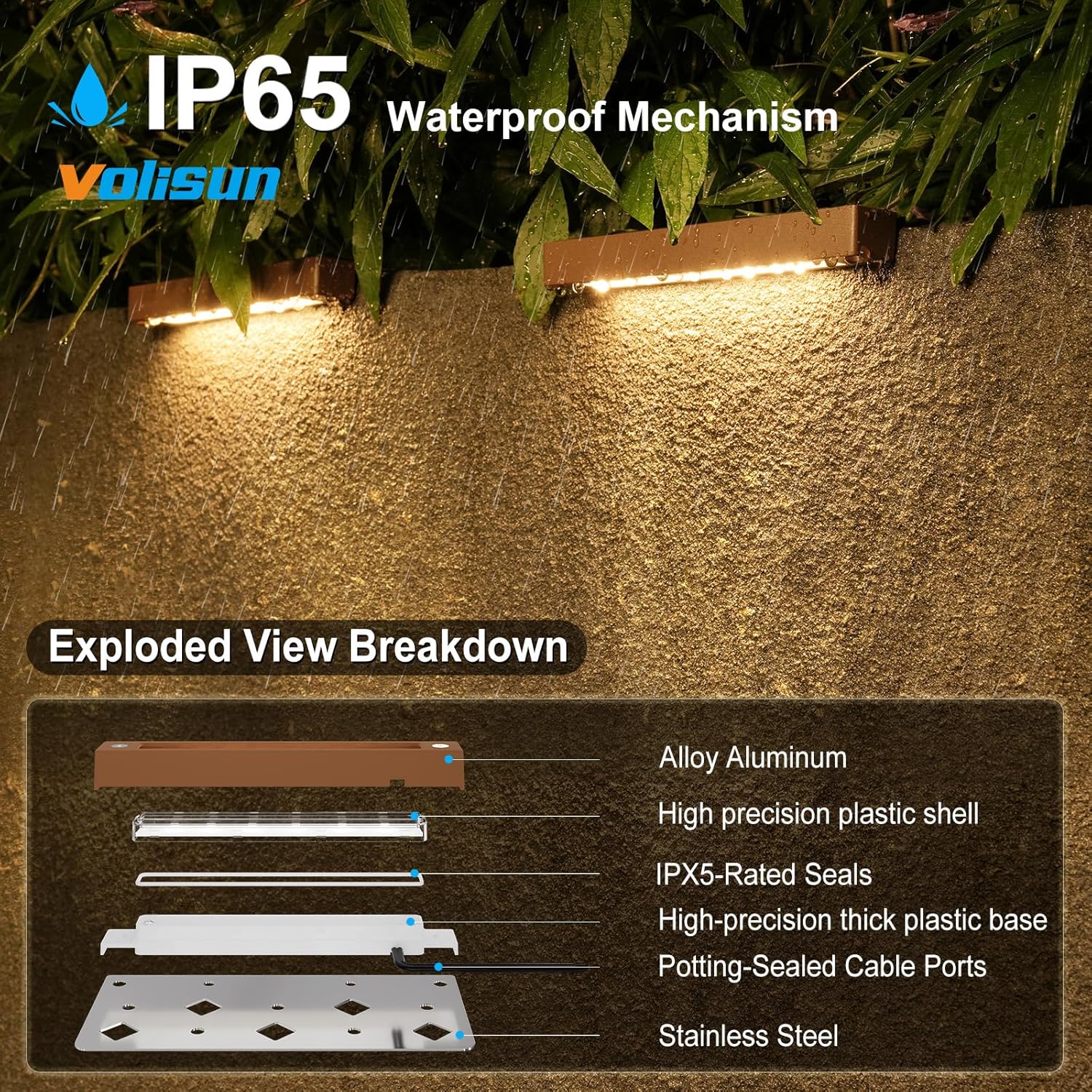 12 Pack 7 Inch Waterproof Cutt - огляд і ціна Outdoor Lighting For Steps