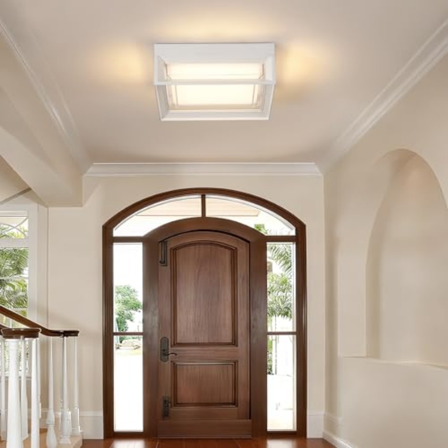White Square Flush Mount Outdo - огляд і ціна Outdoor Lighting Patio