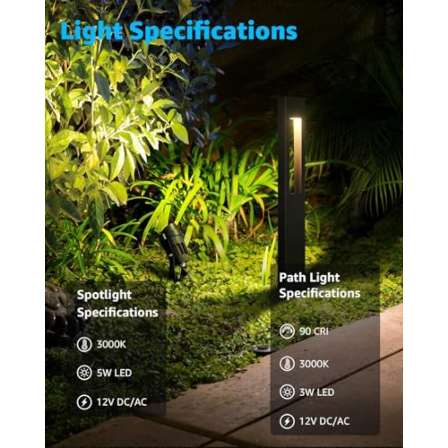 12-Pack Low Voltage Pathway Li - огляд і ціна Wired Pathway Light