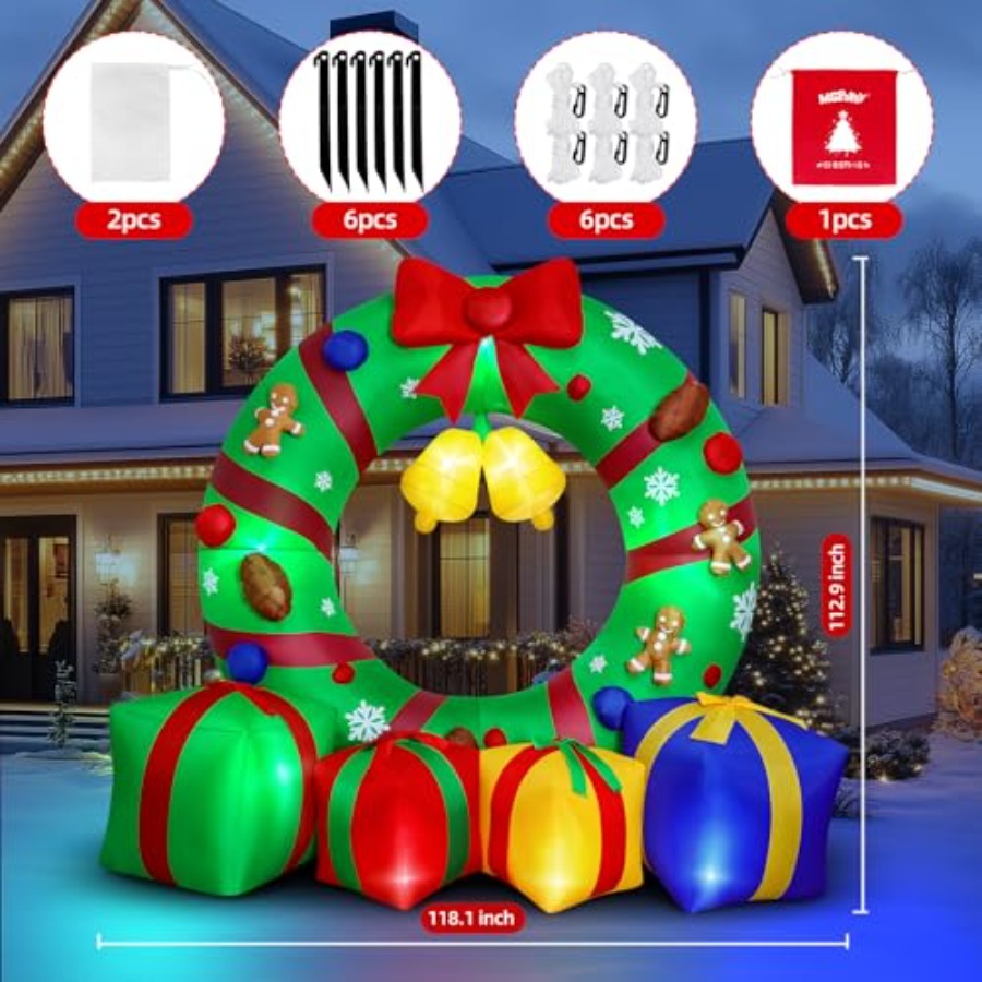 10FT Giant Inflatable Christma - огляд і ціна Outdoor Lighting Box