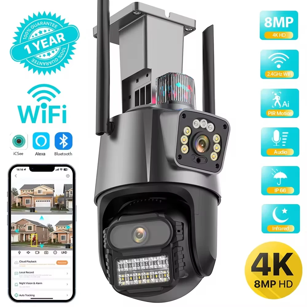 Outdoor Wifi PTZ Camera 4K 8MP - огляд і ціна Outdoor Lighting No Electricity