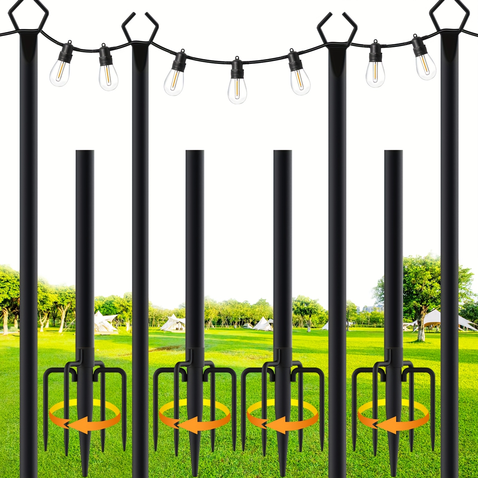 4 Pack 8.9Ft Outdoor String Li - огляд і ціна String Light Bistro