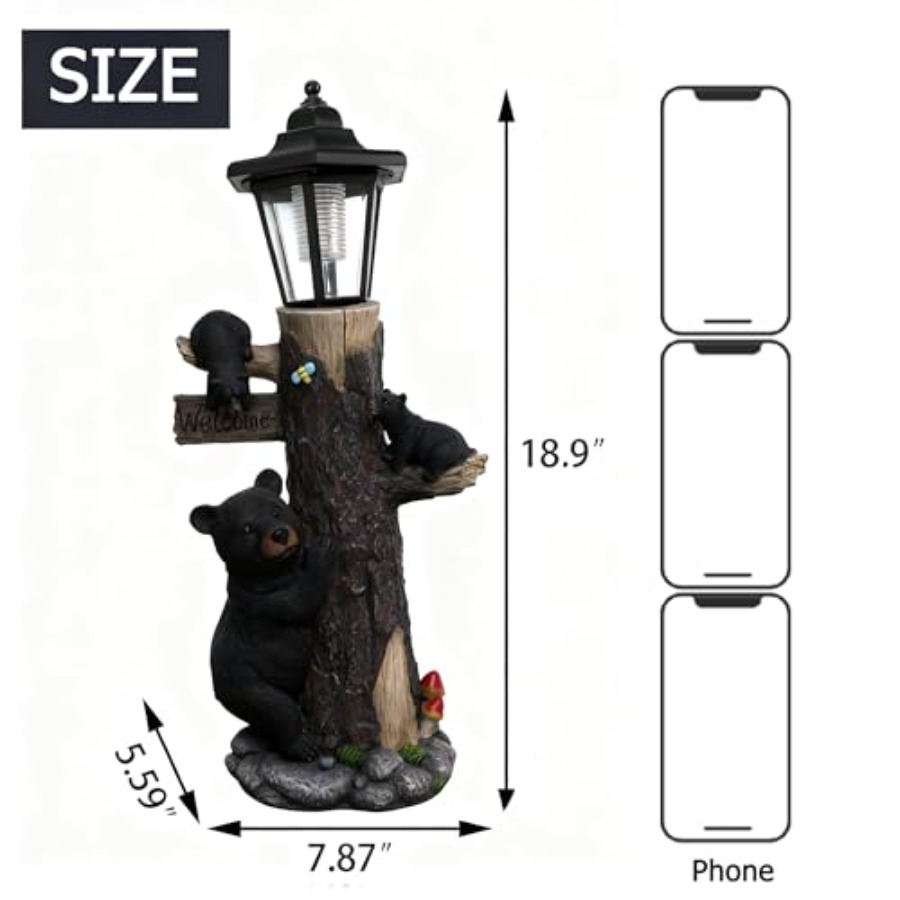 Bear Statue Welcome Sign Garde - огляд і ціна Outdoor Lighting On Trees